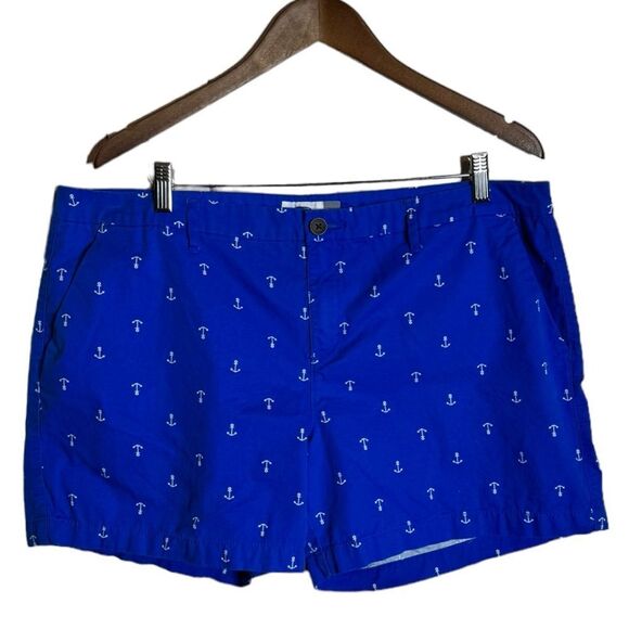 Old Navy Blue Anchor Shorts size 16 - Picture 1 of 5